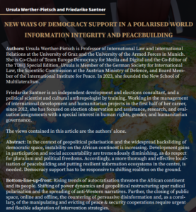AFRICA – NAVIGATING A POLARISED FUTURE – TDHJ Special Editions